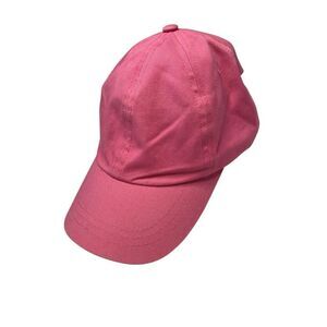 Pink Adjustable Baseball Cap Solid Cotton Blend Casual Hat Sports Athletic